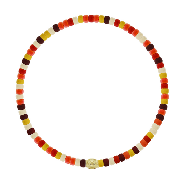 luis morais Gold Evil Eye Spacer Beaded Bracelet