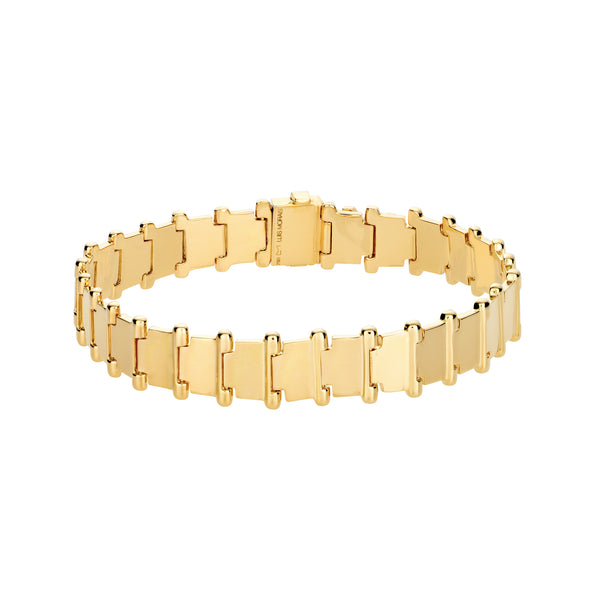 luis morais Gold ID Link Bracelet