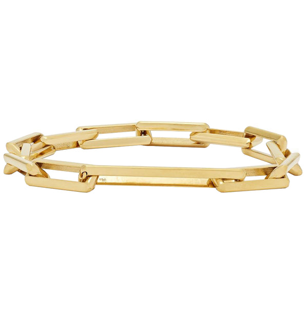 luis morais Gold Link Bracelet With Large Clasp