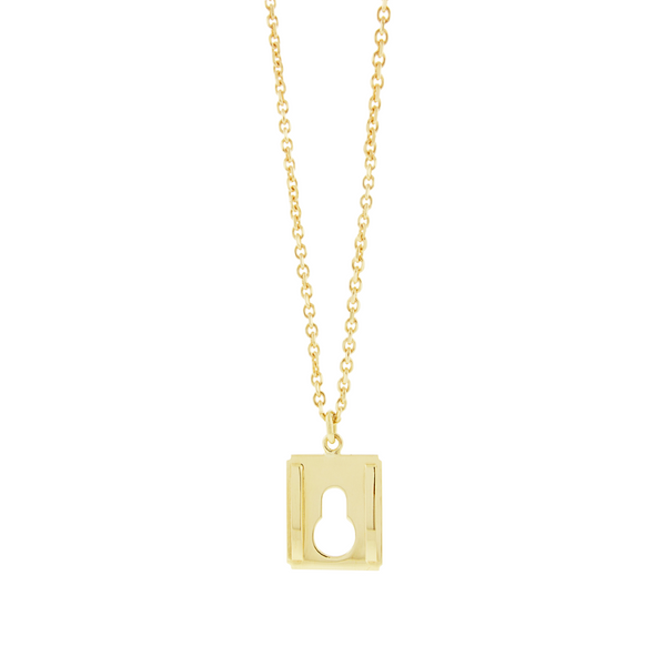 Luis Morais Gold Lock Pendant Necklace