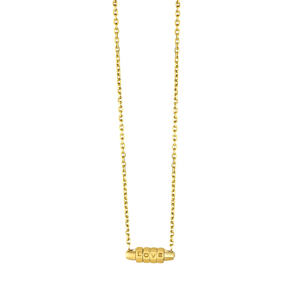 luis morais Gold Love Lock Necklace