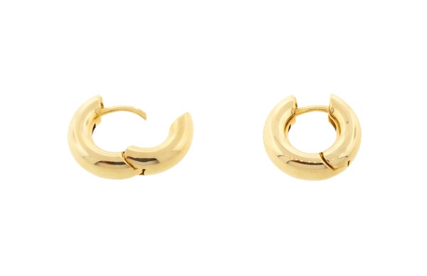 luis morais Gold Thick Huggie Earrings