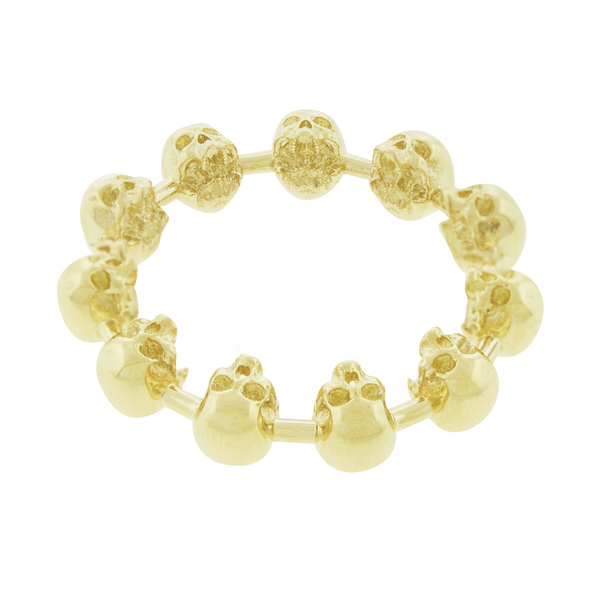 Luis Morais Half-Skull Yellow Gold Ring