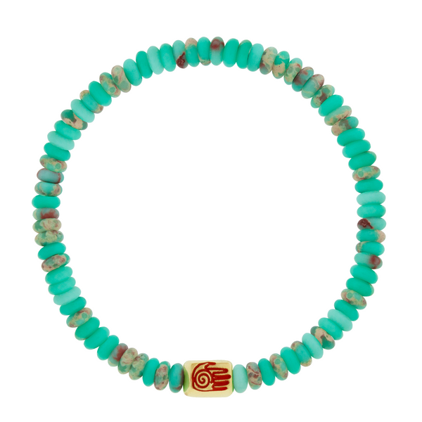 luis morais HEALER Ingot on Jasper Bead Bracelet