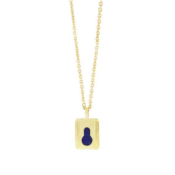 Luis Morais Lapis Lock Pendant Necklace