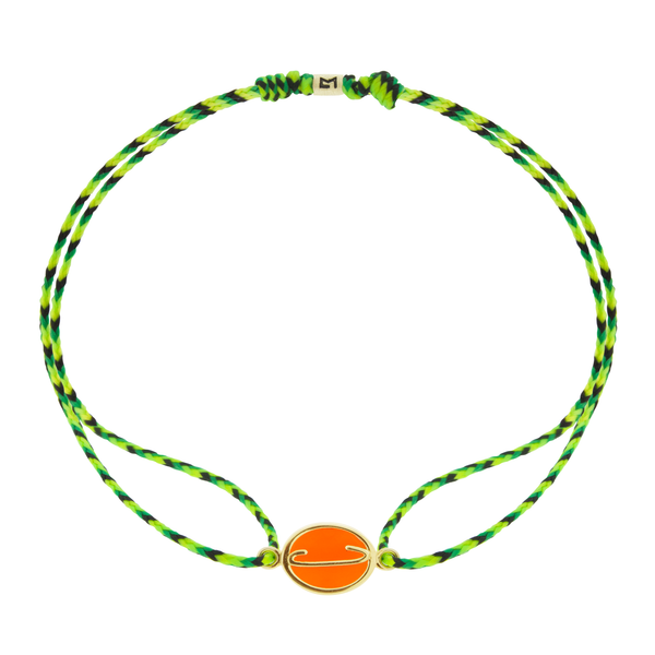 Luis Morais Large Carnelian Initial Cord Bracelet