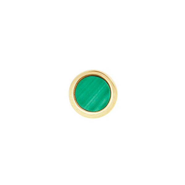 Luis Morais Malachite Circle Lego Stud Earring