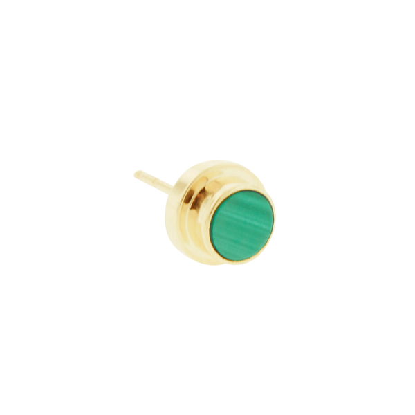 Luis Morais Malachite Circle Lego Stud Earring