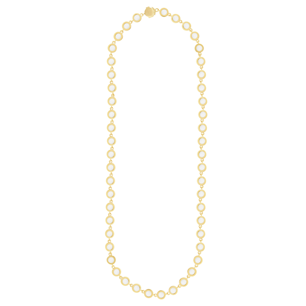 luis morais Mother of Pearl Gold Link Necklace