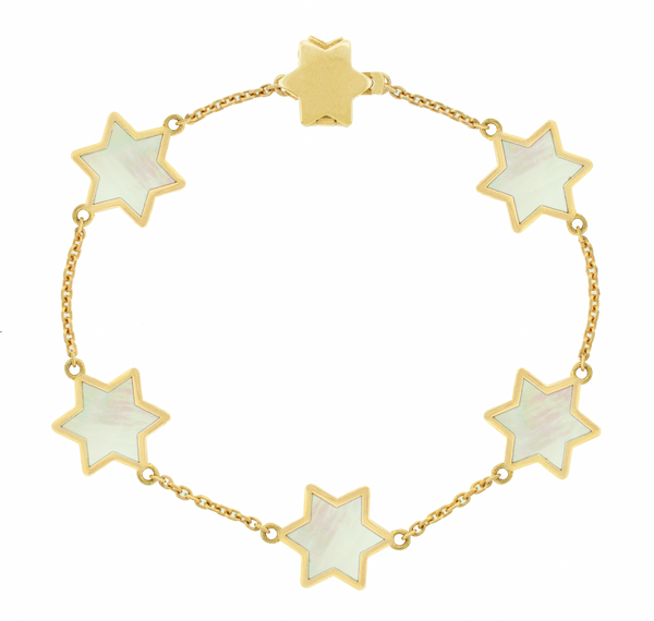 luis morais Mother-of-Pearl Star Chain Bracelet