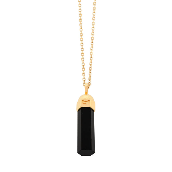 luis morais Onyx Bolt Pendant Necklace