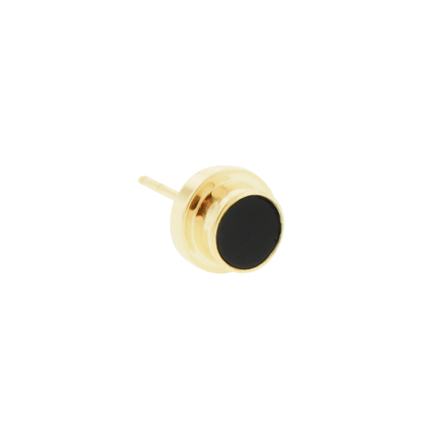 Luis Morais Onyx Circle Lego Stud Earring