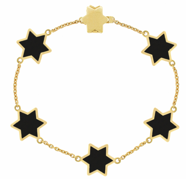 luis morais Onyx Star Chain Bracelet