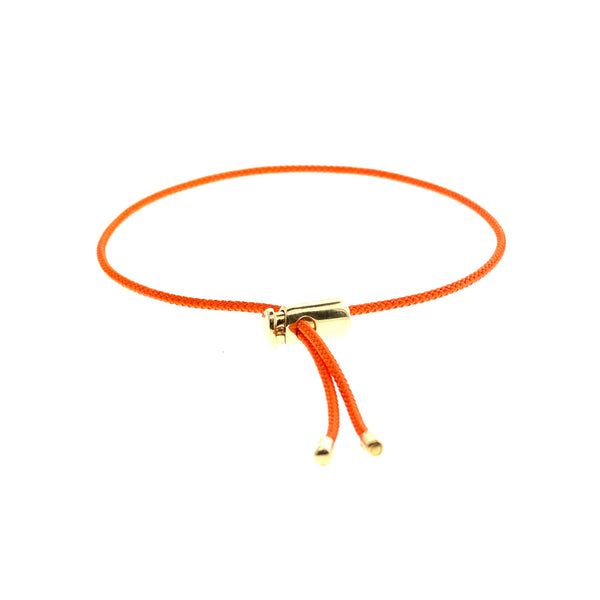 luis morais Orange Adjustable Push Cord Bracelet