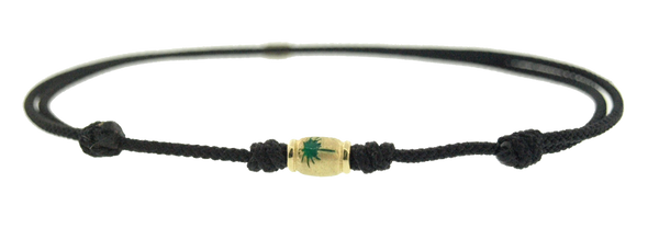 luis morais Palm Tree Barrel on Cord Bracelet