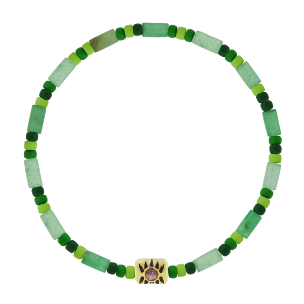 luis morais Pink Sapphire Ingot on Beaded Bracelet