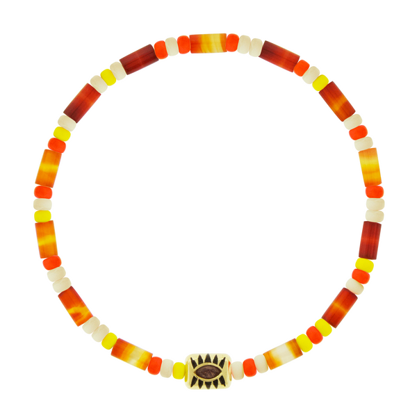 luis morais Pink Sapphire Ingot on Beaded Bracelet