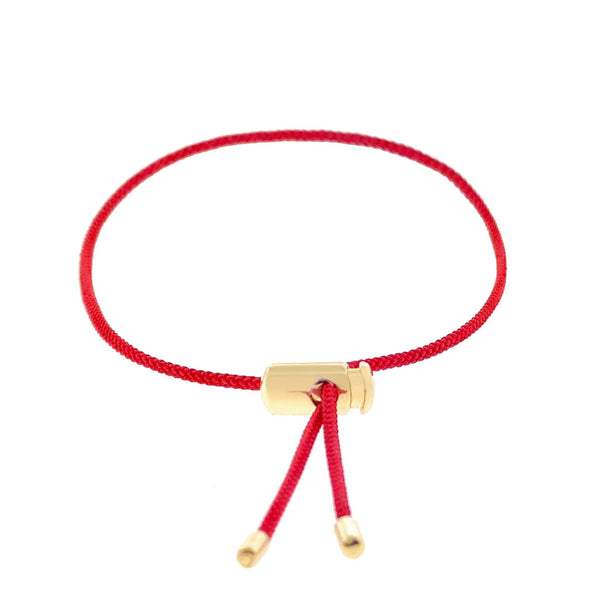 luis morais Red Adjustable Push Cord Bracelet