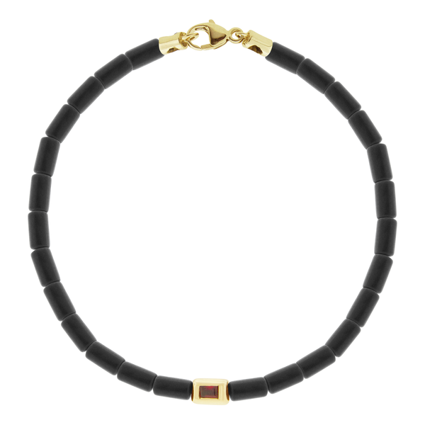 luis morais Ruby Ingot on Onyx Bracelet with Clasp