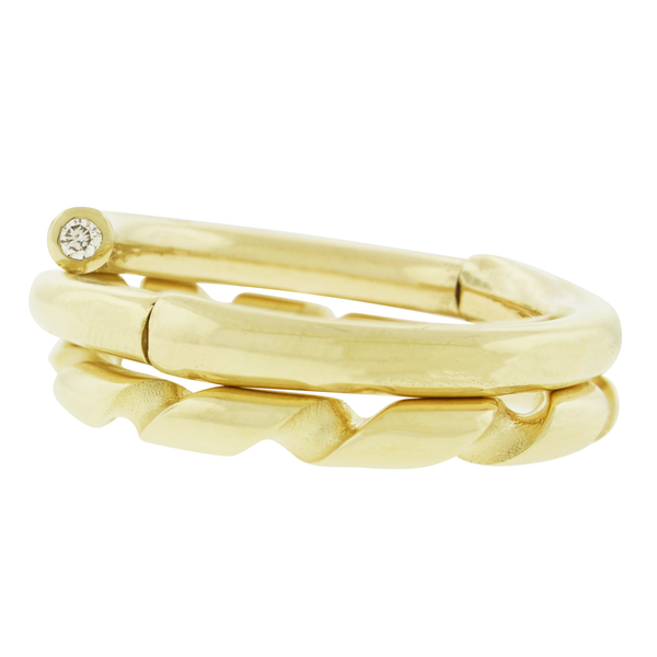 Luis Morais Serpentine Drill Bit Ring With Diamond