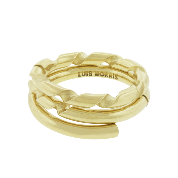 luis morais Serpentine Drill Bit Ring with Diamond