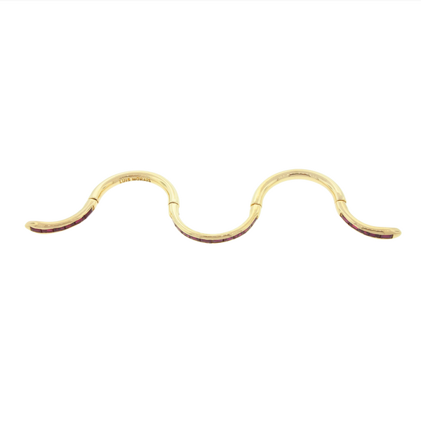 Luis Morais Serpentine Ring With Ruby Baguettes