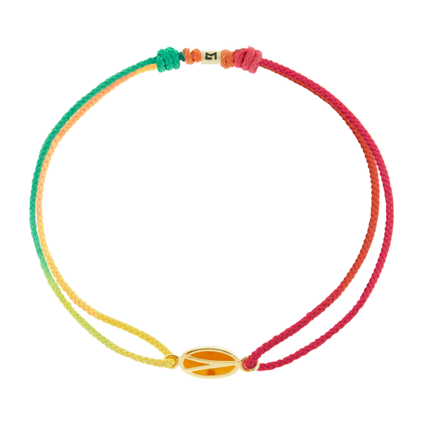 luis morais Small Carnelian Initial Cord Bracelet