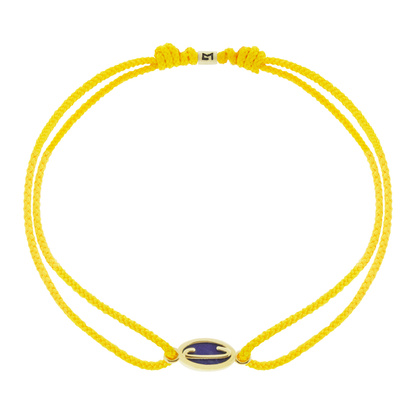 Luis Morais Small Lapis Initial On Cord Bracelet