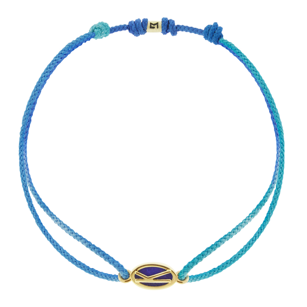 luis morais Small Lapis Initial on Cord Bracelet
