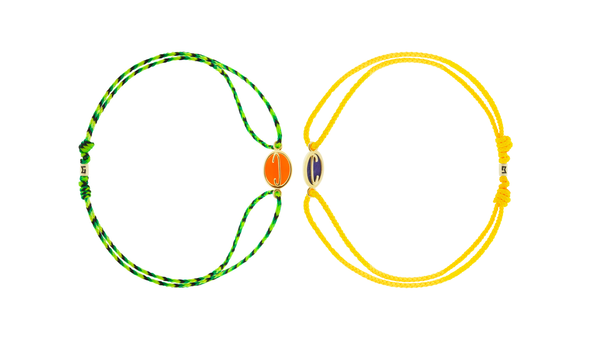 Luis Morais Small Onyx Initial On Cord Bracelet