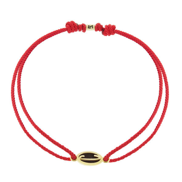 luis morais Small Onyx Initial on Cord Bracelet