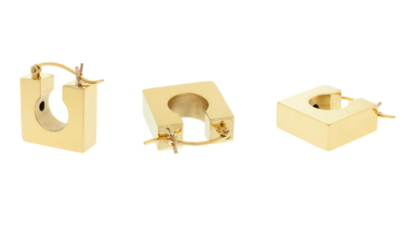 luis morais Square Huggie Earring