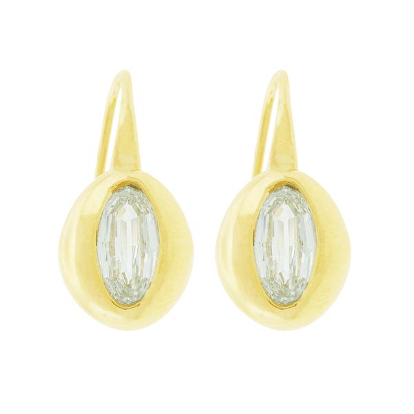 Luis Morais Step-Cut Diamond Drop Earrings