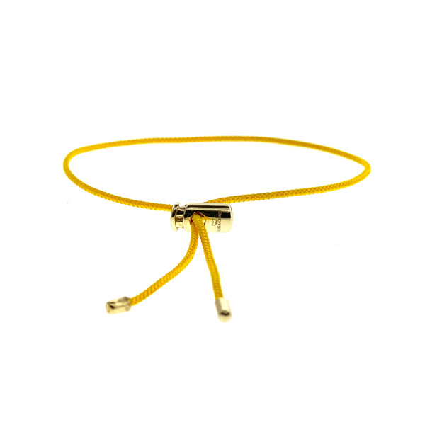 luis morais Yellow Adjustable Push Cord Bracelet