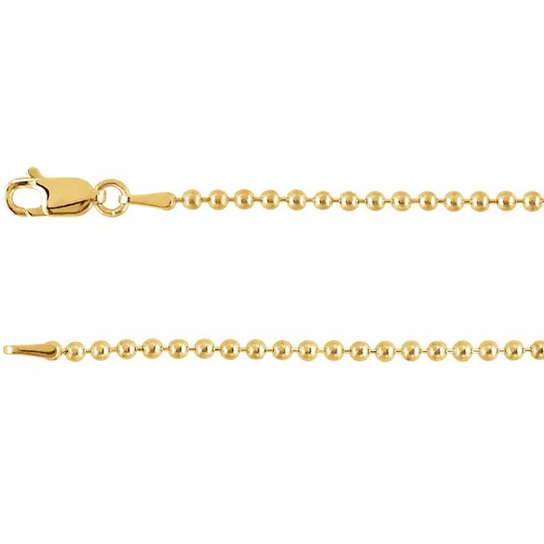 Luis Morais Yellow Gold Ball Chain Necklace