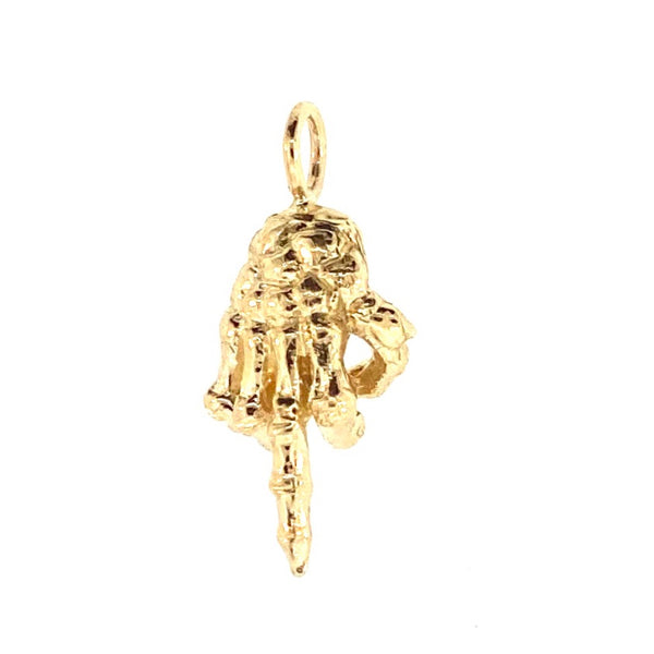 Luis Morais Yellow Gold Flipping The Bird Charm