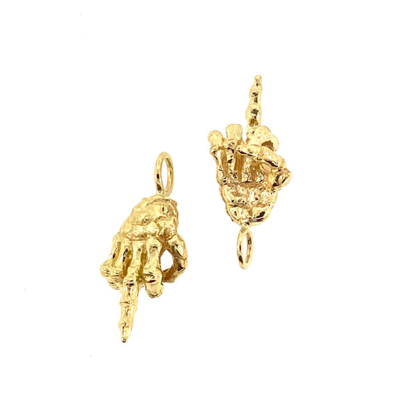 Luis Morais Yellow Gold Flipping The Bird Charm
