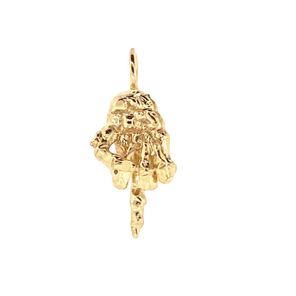 luis morais Yellow Gold Flipping The Bird Charm