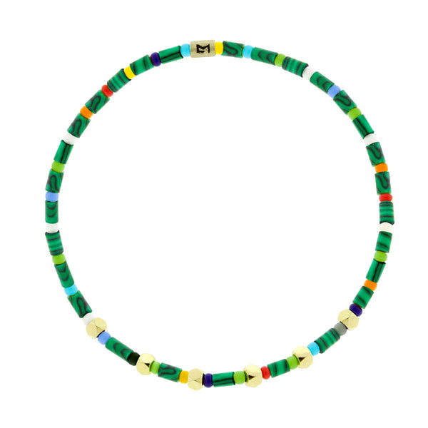 luis morais Mini Tetras on Malachite Beaded Bracelet