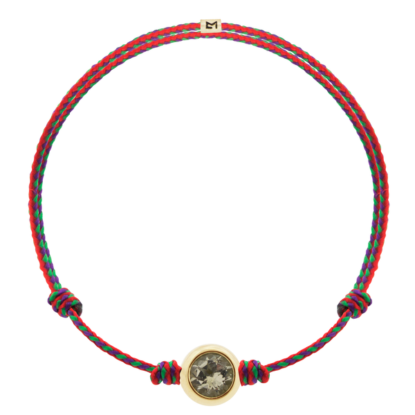 luis morais Round Morganite Bead on RPG Cord Bracelet