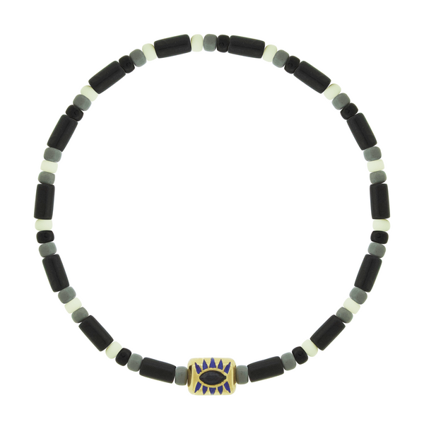 Luis Morais SEE ALL Blue Sapphire Ingot On Beaded Bracelet