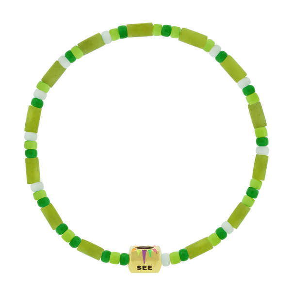 Luis Morais SEE ALL Ingot With Ruby On Beaded Bracelet