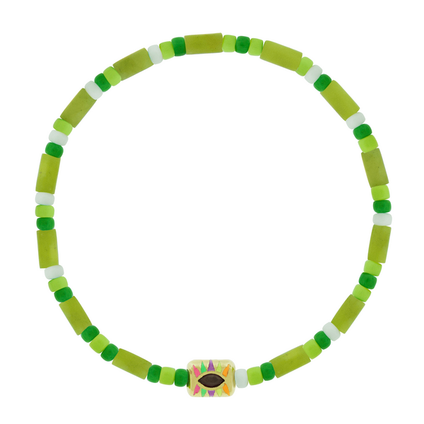 Luis Morais SEE ALL Ingot With Ruby On Beaded Bracelet