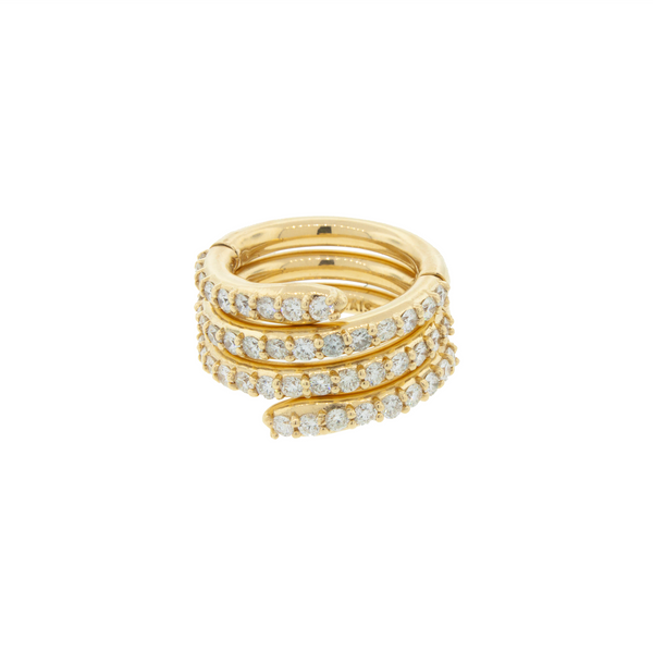 Luis Morais Serpentine Ring With Round TLC Diamonds