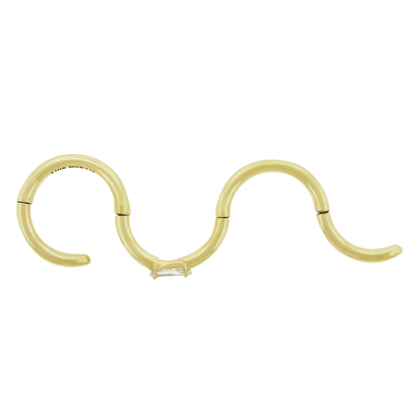Luis Morais Serpentine Ring With Step-Cut Oval Diamond