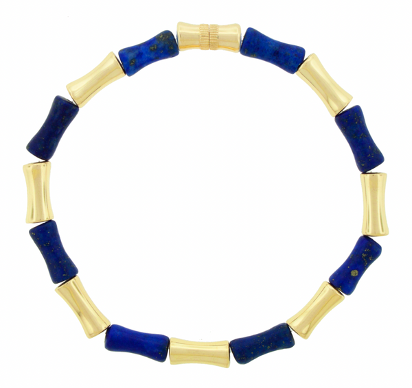 luis morais Sheath Tubes on Gemstone Bead Bracelet with Screw Clasp