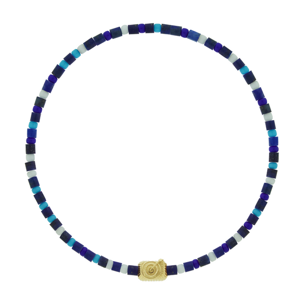 luis morais Small Bullseye Ingot with on Bead Bracelet