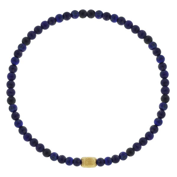 Luis Morais Small Ingot With Symbol On Gemstone Bead Bracelet