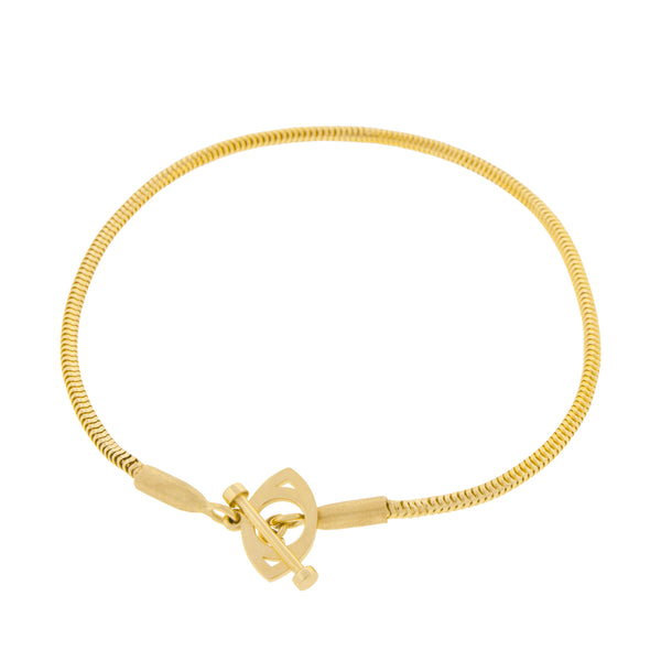 luis morais Snake Chain Bracelet with Evil Eye Clasp