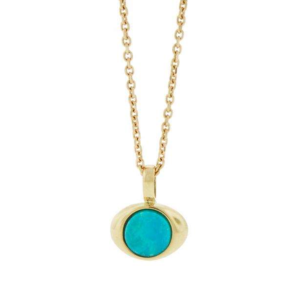 Luis Morais Turquoise Double-Sided Eye Pendant Necklace